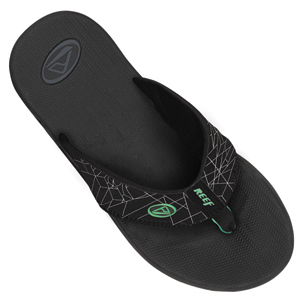 Mens Reef Phantoms Flip Flops. Black Reefix