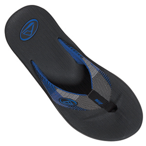 Mens Reef Phantoms Flip Flops. Black Royal Plaid