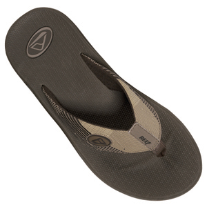 Mens Reef Phantoms Flip Flops. Brown Plaid