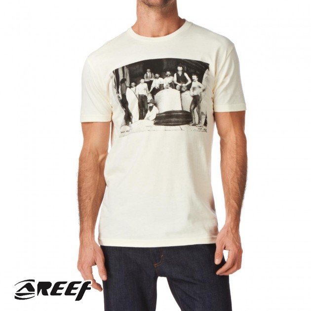 Mens Reef Dudes T-Shirt - Cream