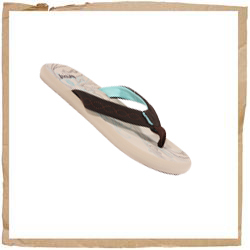 Reef Seaside Flip Flop Taupe/Blue