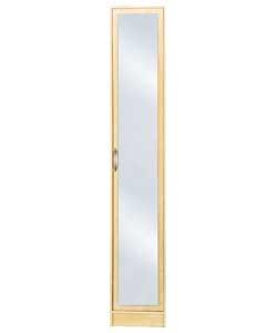 Reflections Mirrored 1-Door Wardrobe - Maple