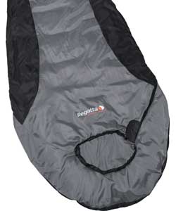 REGATTA 300gsm Black/Grey Mummy Sleeping Bag -