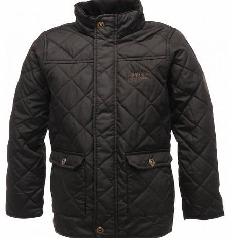 Regatta Boys Bruiser Insulated Jacket - Black/Black, 32 Inch