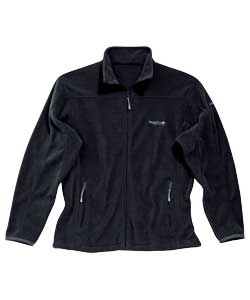 Mens Black Gatsby Fleece Jacket - Extra Large