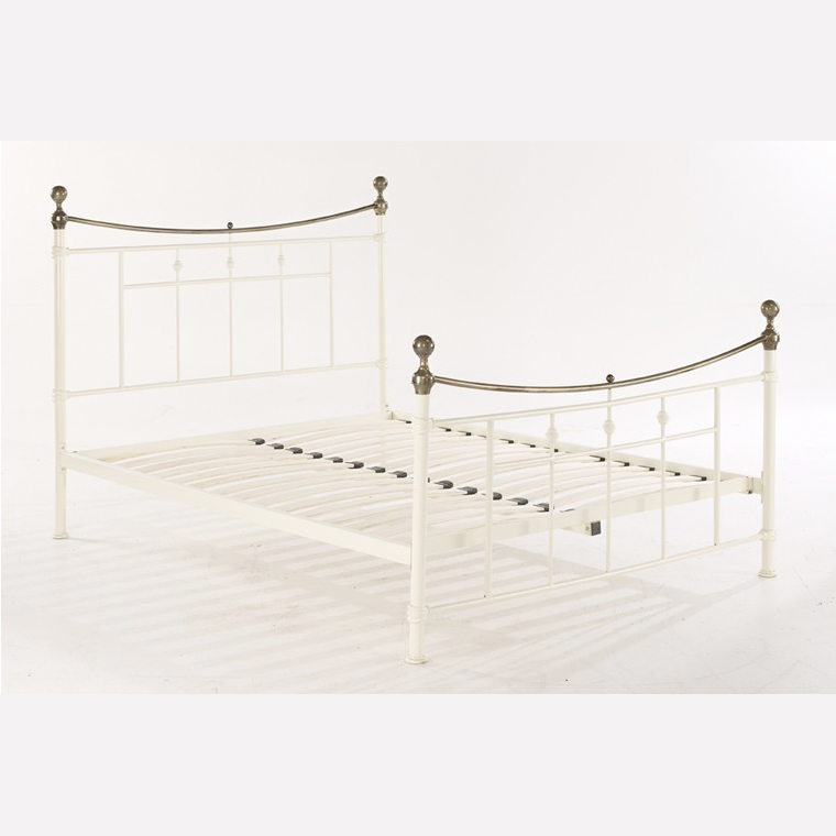 Regency Double Antique White Bedstead