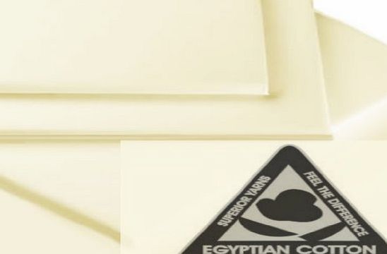 16`` EXTRA DEEP, Double Size Ivory Egyptian Cotton 200 Thread Count Fitted Sheet, Bedding. ***Carefully Woven From Long Fine Staples Of Cotton Yarn***By Rejuvopedic