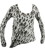 Leopard Print Side Gather Top