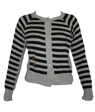 Religion Striped Cardigan