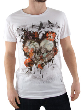 White Skull Love T-Shirt