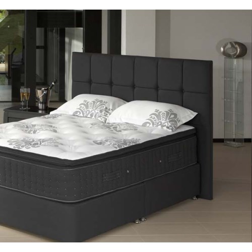 Relyon Deep Buttoned Wide Headboard in Black -