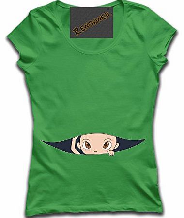 Renowned Elusive Ladies Brown Eyes Baby Peeping Through my bump Womens T Shirt - Green...