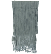 Grey Crinkle Tassel Scarf