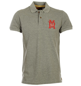 Grey Pique Polo Shirt