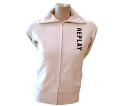 Replay Logo zip thru sweat top