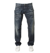 Mid Denim Straight Leg Jeans - 32` Leg