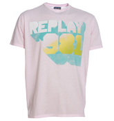 Pink T-Shirt with Printed Design