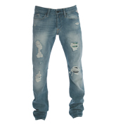 Waitom Light Blue Straight Leg Jeans -