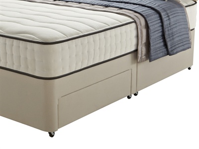 Platform Top Divan Base Only - Cream Twill Small