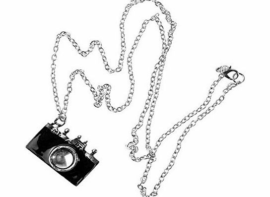 RESTLY (TM)Black Unique Vintage New Retro Camera Photographer Necklace