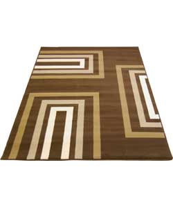 Retro Blocks Rug - Chocolate - 160 x 230cm