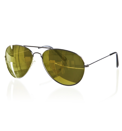 Retro Mirror Lens Aviator Sunglasses