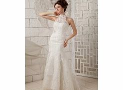 Retro Noble Satin Lace Wedding Dresses Ivory