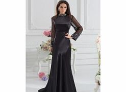 Retro Sexy Stretch satin Chiffon Sweep Train