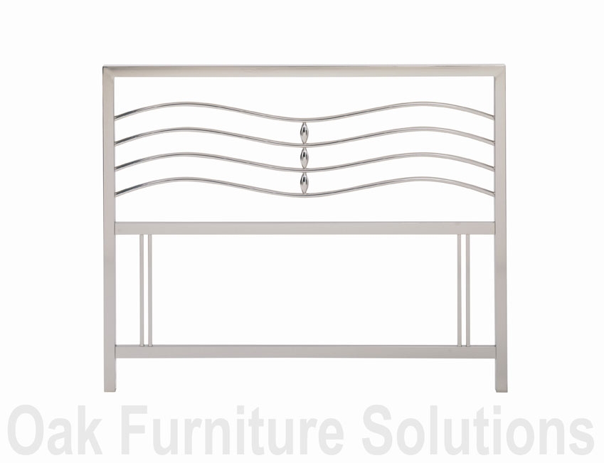 Revo Satin Nickel Headboard - 135cm - Double and