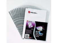 REXEL Nyrex 13682 A4 glass clear multi punched pockets