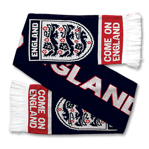 England `ome On England`Jacquard Scarf - Navy