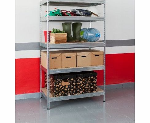 Rhino Metal Shelving Unit Heavy Duty Steel 5 Tier Racking Shelf or Workbench - Massive 875 Kg Capacity -176 x 90 x 30 cm