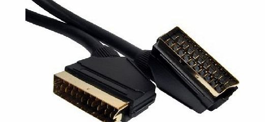 5m 5 metre GOLD Fully Wired Lead 21 Pin Scart Cable Connect Sky / Cable Boxes Dvd To TV