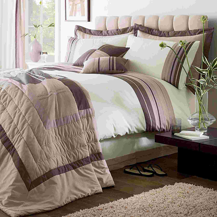 Ribbon Band King Size Duvet Cover Set