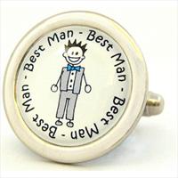 Best Man Character Cufflinks by