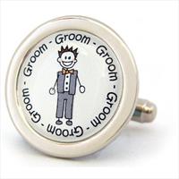 Groom Character Cufflinks by