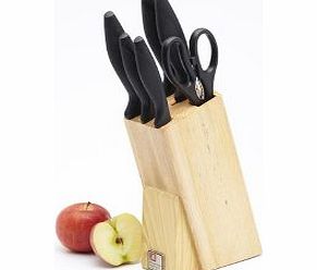 Richardson Sheffield Laser Cuisine Knives 6 Piece Knife Block Black