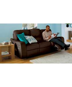 Large Recliner Sofa - Chocolate