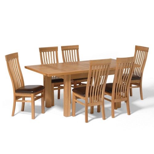 Richmond Oak Small Dining Set with 6 Shaker