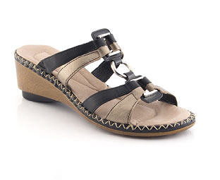 Leather Wedge Mule