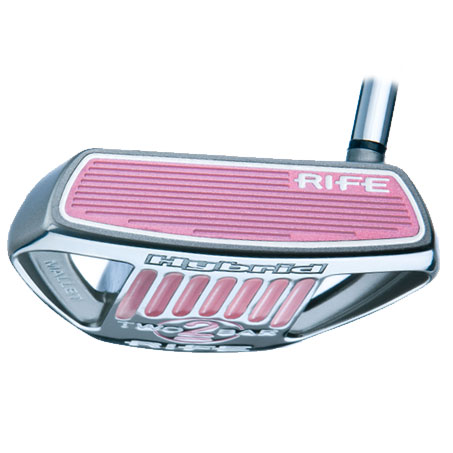 Rife Two Bar Hybrid Mallet Pink Putter Ladies