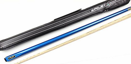 Riley METALLIC BLUE Butt 2 Piece Ash Snooker amp; Pool Cue   Black Soft Case - 9.5mm Tip