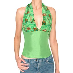 Ringspun Silk Halterneck Top