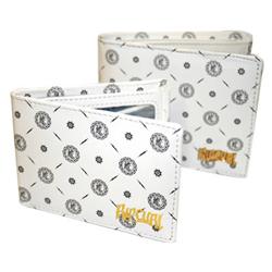 Black Spot PU Wallet - White