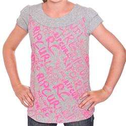 Girls Cats Eyes T-Shirt - Grey Heather