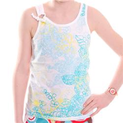 Girls Henne Dots Tank T-Shirt - Opt White