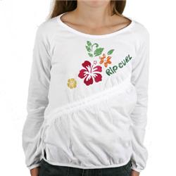 Girls Jnr Jakarta LS T-Shirt - White