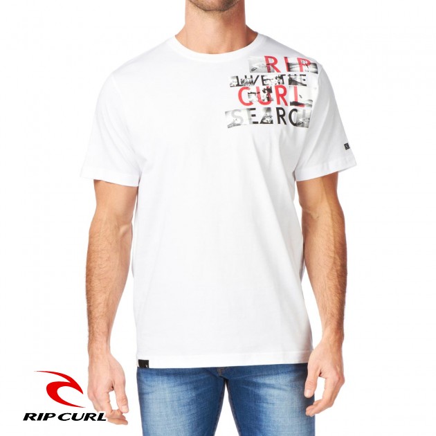 Mens Rip Curl Chop Chop T-Shirt - Optical White