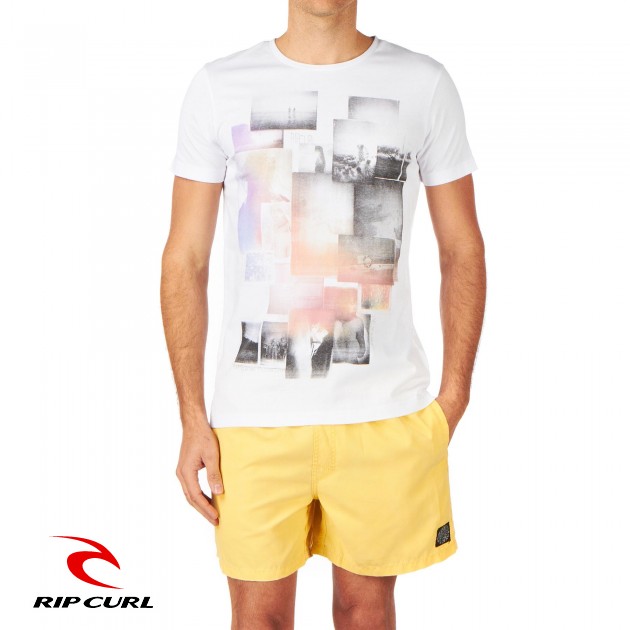 Mens Rip Curl Phazed T-Shirt - White