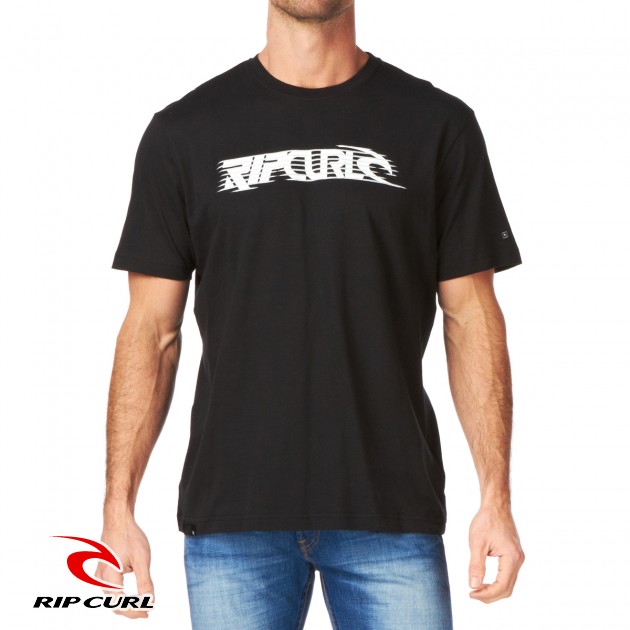 Mens Rip Curl Ripziss T-Shirt - Black/White